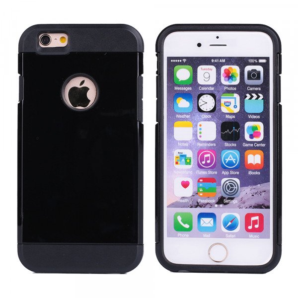 Wholesale iPhone 5S 5 Slim Fit Armor Hybrid Case (Black)